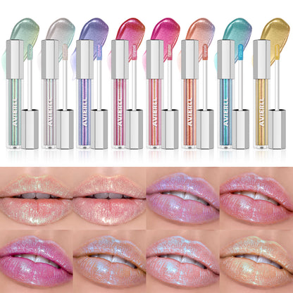 AVIEREI Brillo de Labios Holográfico Brillante Multicolor